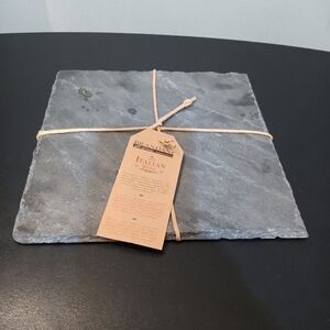 Brandani Slate Cheese Board‎ Appx 10"x10"